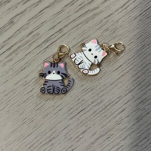 Cat lover zipper pull charms